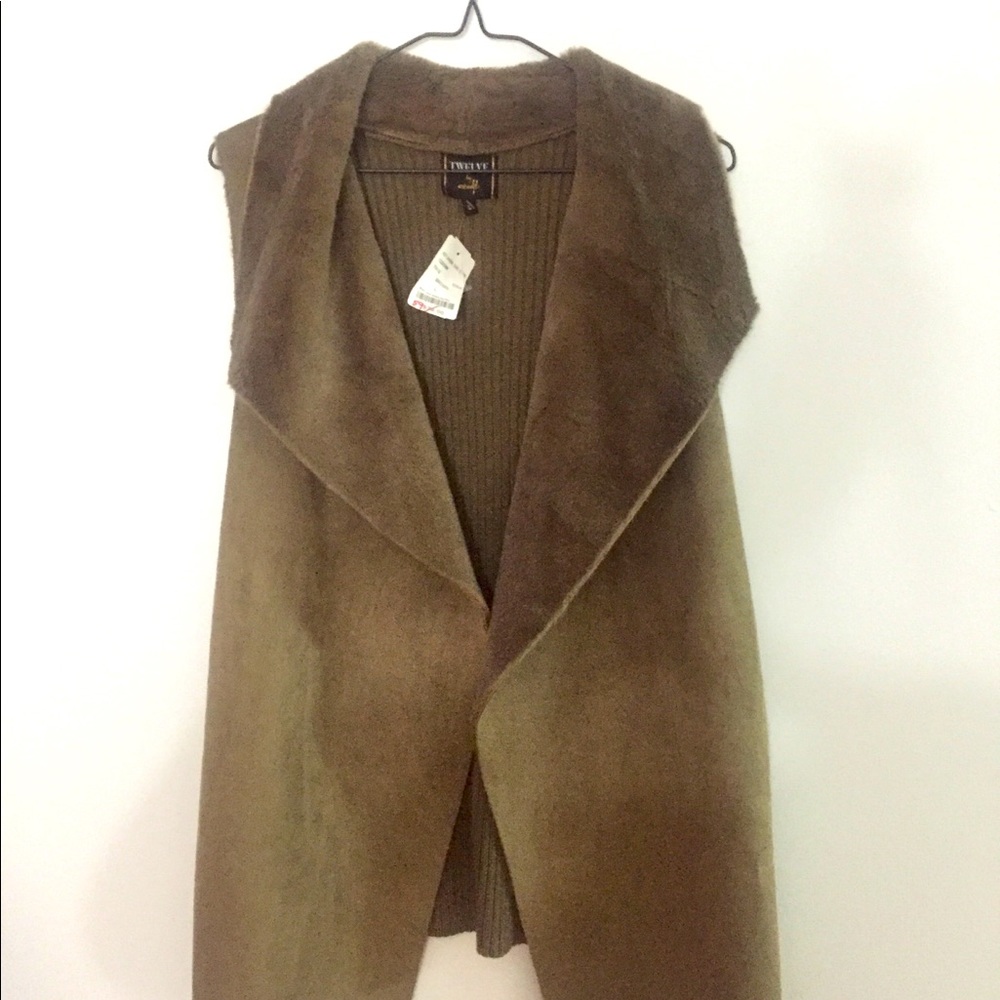 NWT Taupe Brown Vest (size L)
